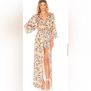 Floral Maxi Dress with Belt